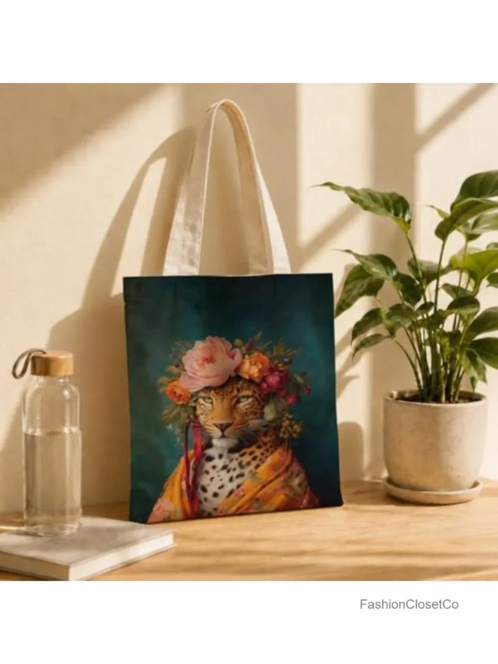 Canvas Tote Bag Reusable Shoulder Grocery Shopping Gift 13.7x15.7 - Picture 5 of 5